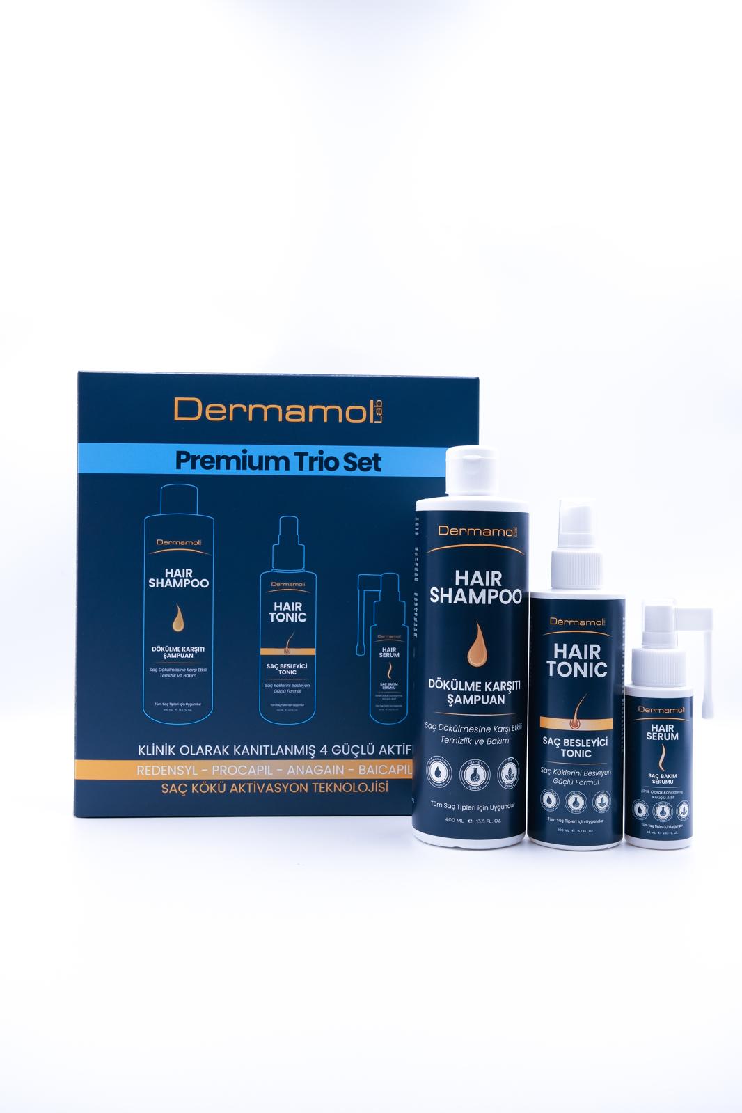 Dermamol Lab Premium Trio Set – Saç Dökülmesine Karşı 3’lü Bakım