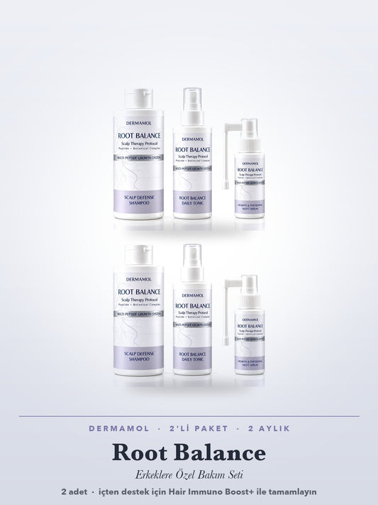 Dermamol Root Balance Erkek Saç Bakım Seti 2'li Paket (2 Aylık)