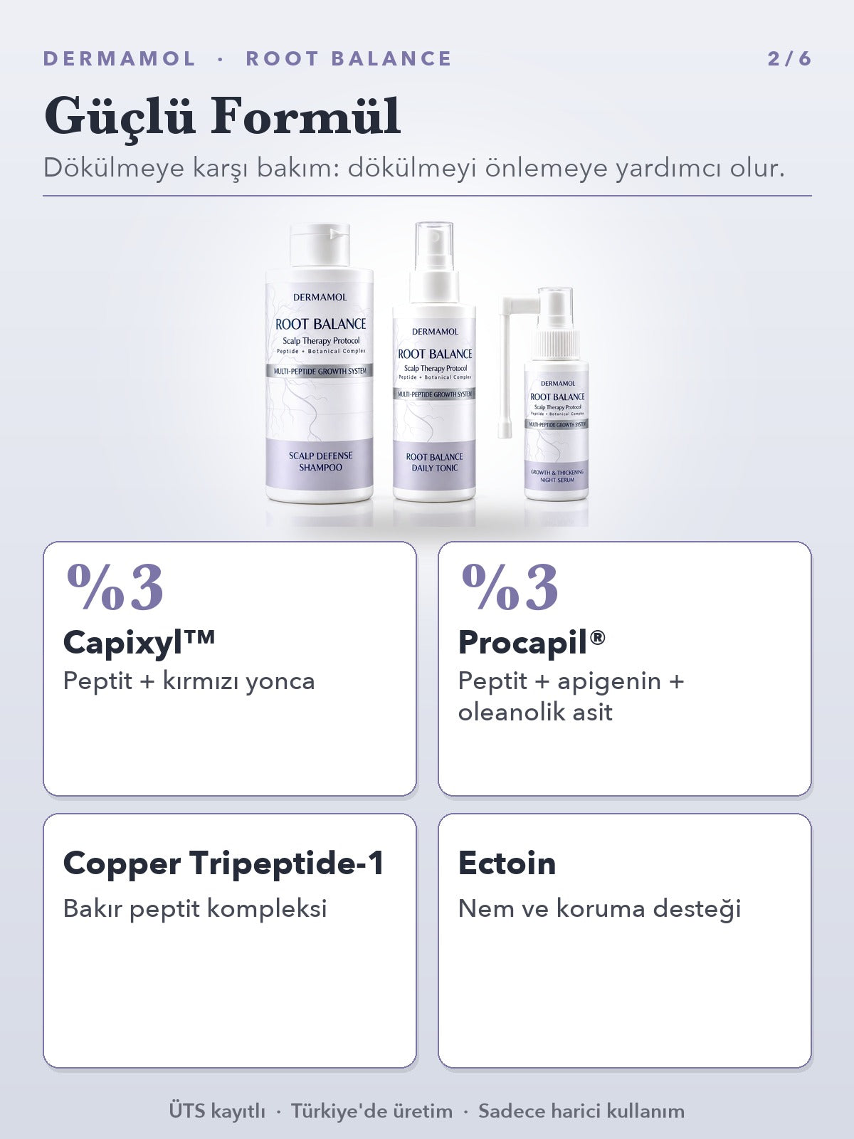 Dermamol Root Balance Erkek Saç Bakım Seti 2'li Paket (2 Aylık)