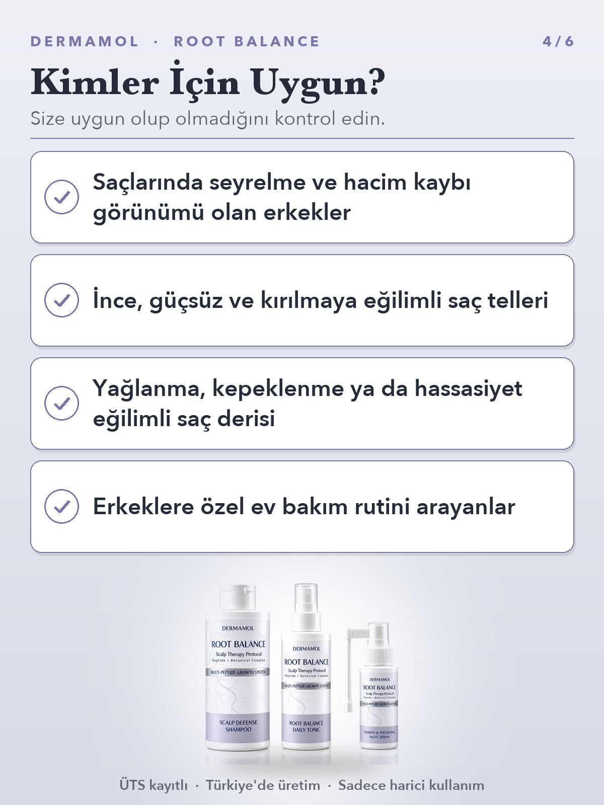 Dermamol Root Balance Erkek Saç Bakım Seti 2'li Paket (2 Aylık)