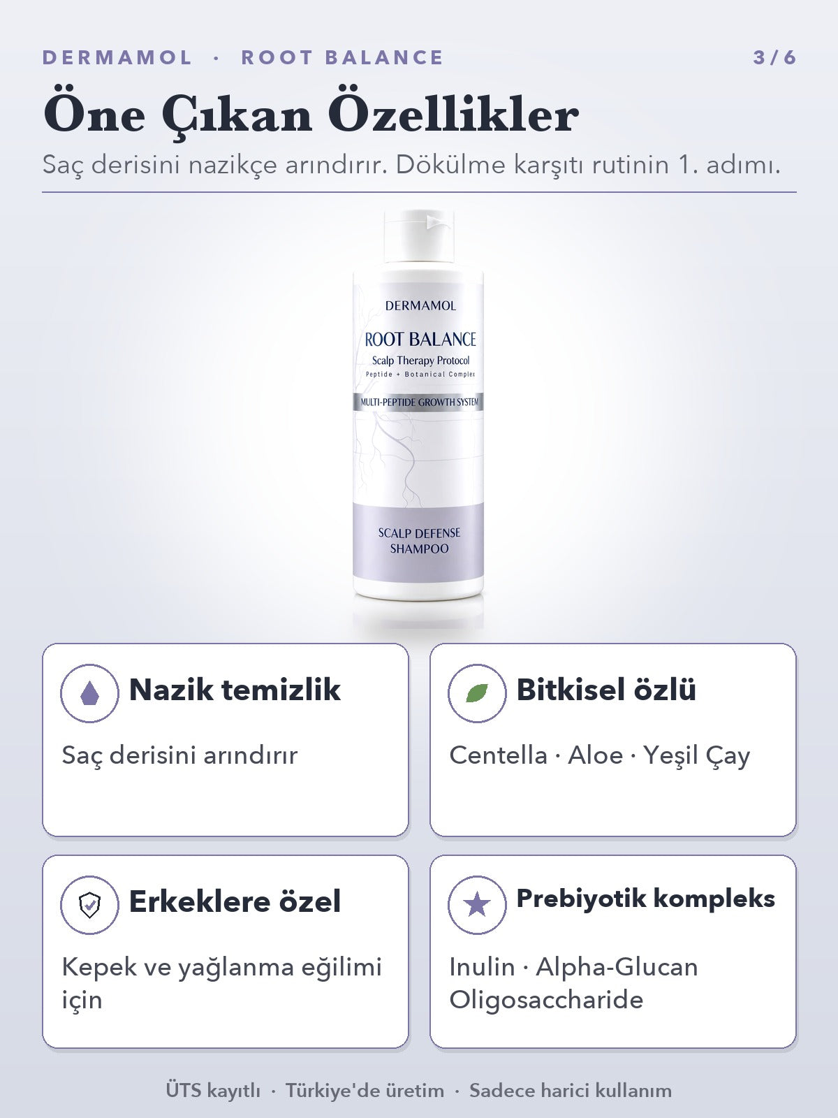Root Balance Şampuan 300 ml 3'li Paket (3 Aylık)