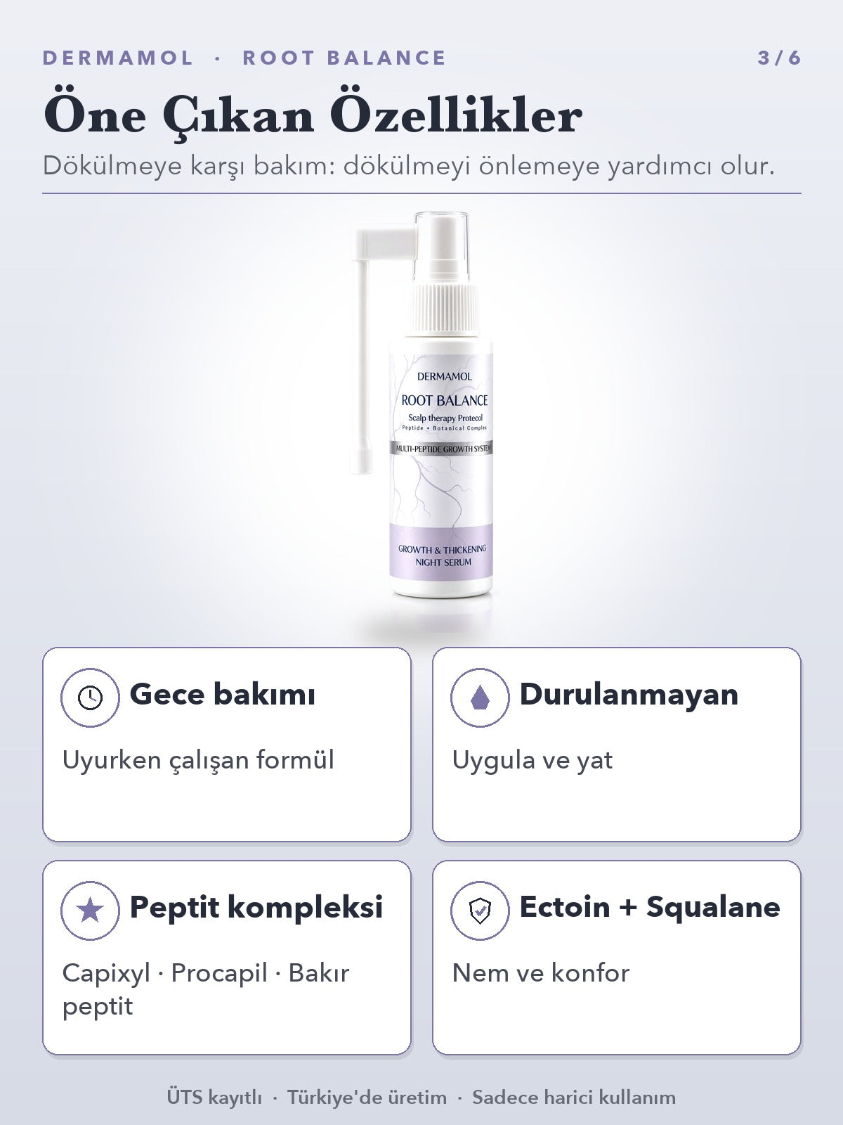 Root Balance Gece Serumu 50 ml 3'li Paket (3 Aylık)