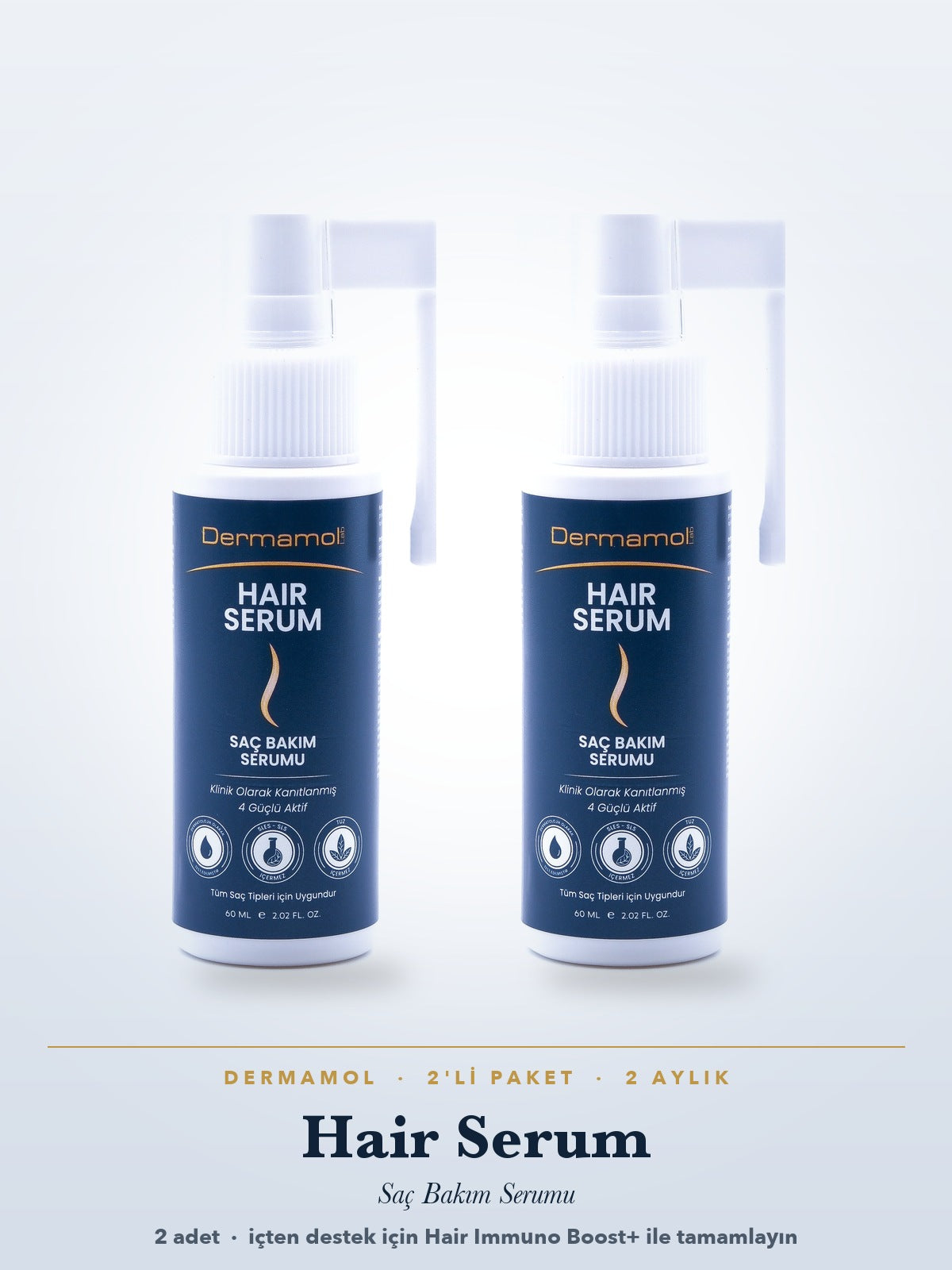 Hair Serum Saç Bakım Serumu 60 ml 2'li Paket (2 Aylık)