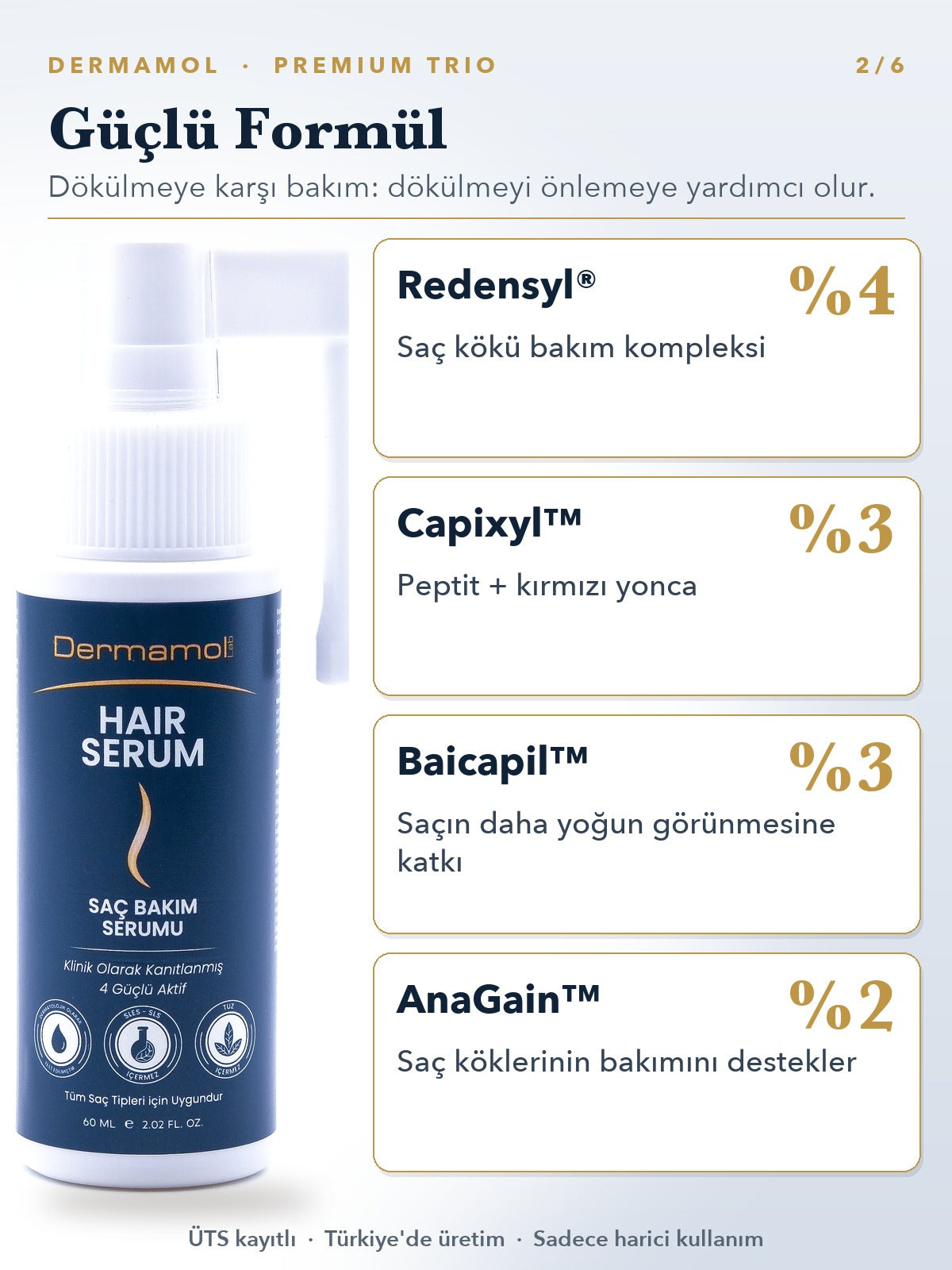 Hair Serum Saç Bakım Serumu 60 ml 2'li Paket (2 Aylık)