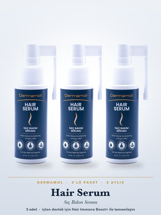 Hair Serum Saç Bakım Serumu 60 ml 3'li Paket (3 Aylık)