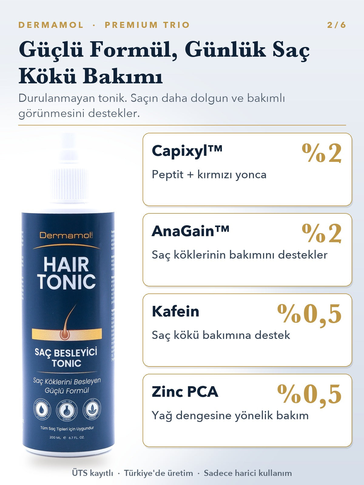 Hair Tonic Saç Besleyici Tonik 200 ml 3'li Paket (3 Aylık)
