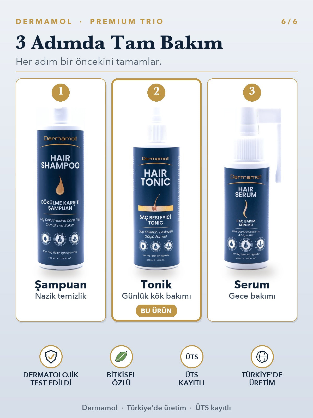 Hair Tonic Saç Besleyici Tonik 200 ml 3'li Paket (3 Aylık)