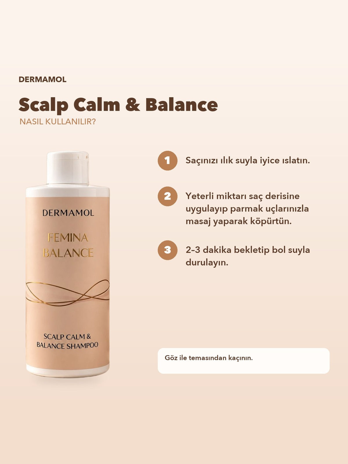 Dermamol Femina Balance Scalp Calm & Balance Şampuan 300 ml Kadınlar İçin Hassas Saç Derisi