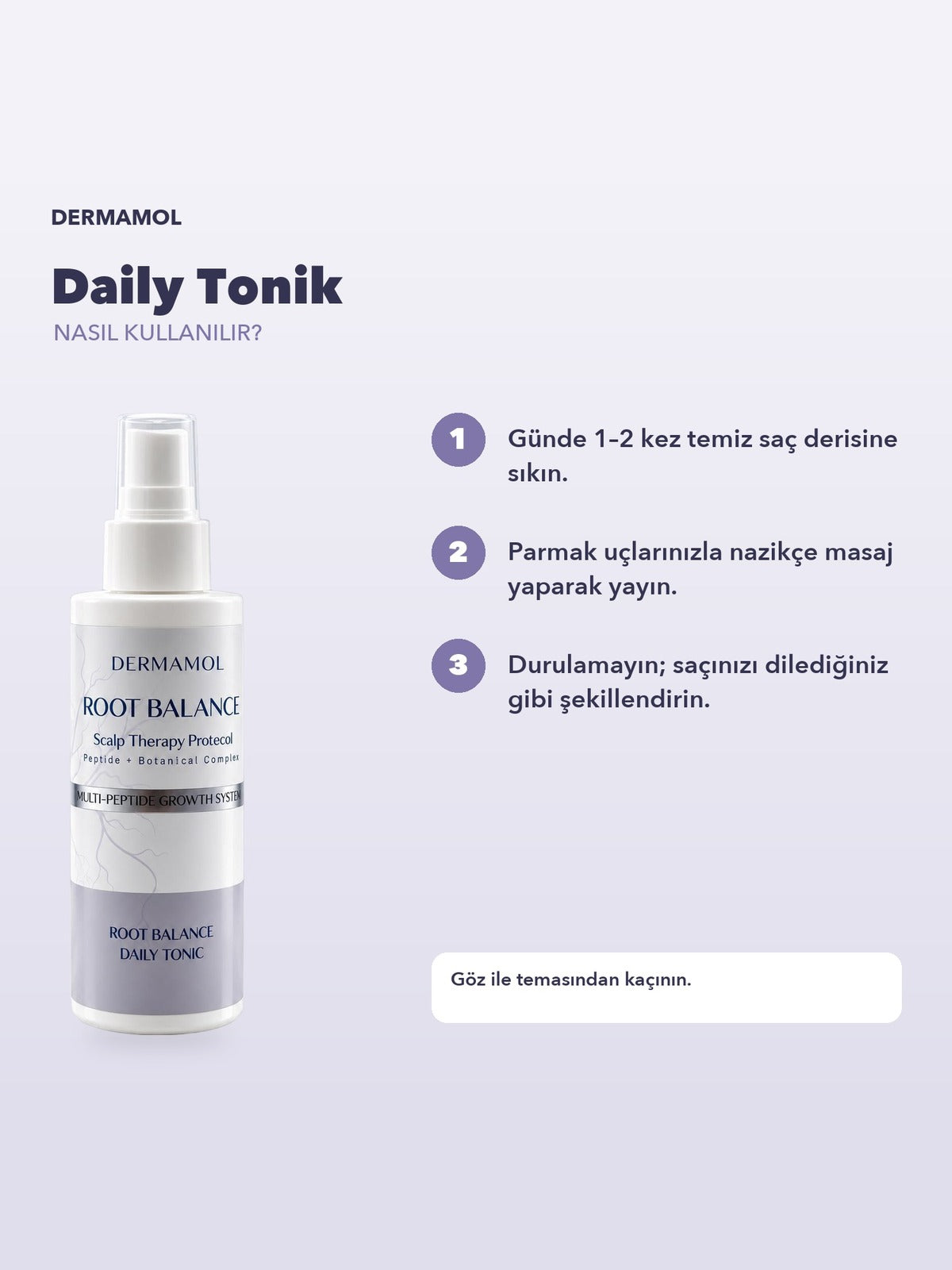Dermamol Root Balance Daily Saç Toniği 150 ml Capixyl Procapil Bakır Peptit Hyaluronik Asit