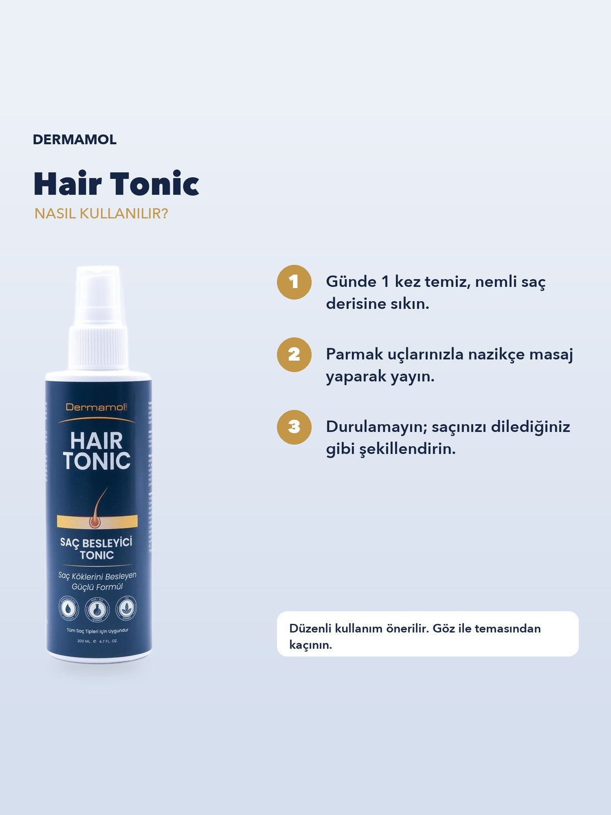 Dermamol Hair Tonic Saç Besleyici Tonik 200 ml Capixyl AnaGain Kafein Biotin Durulanmayan