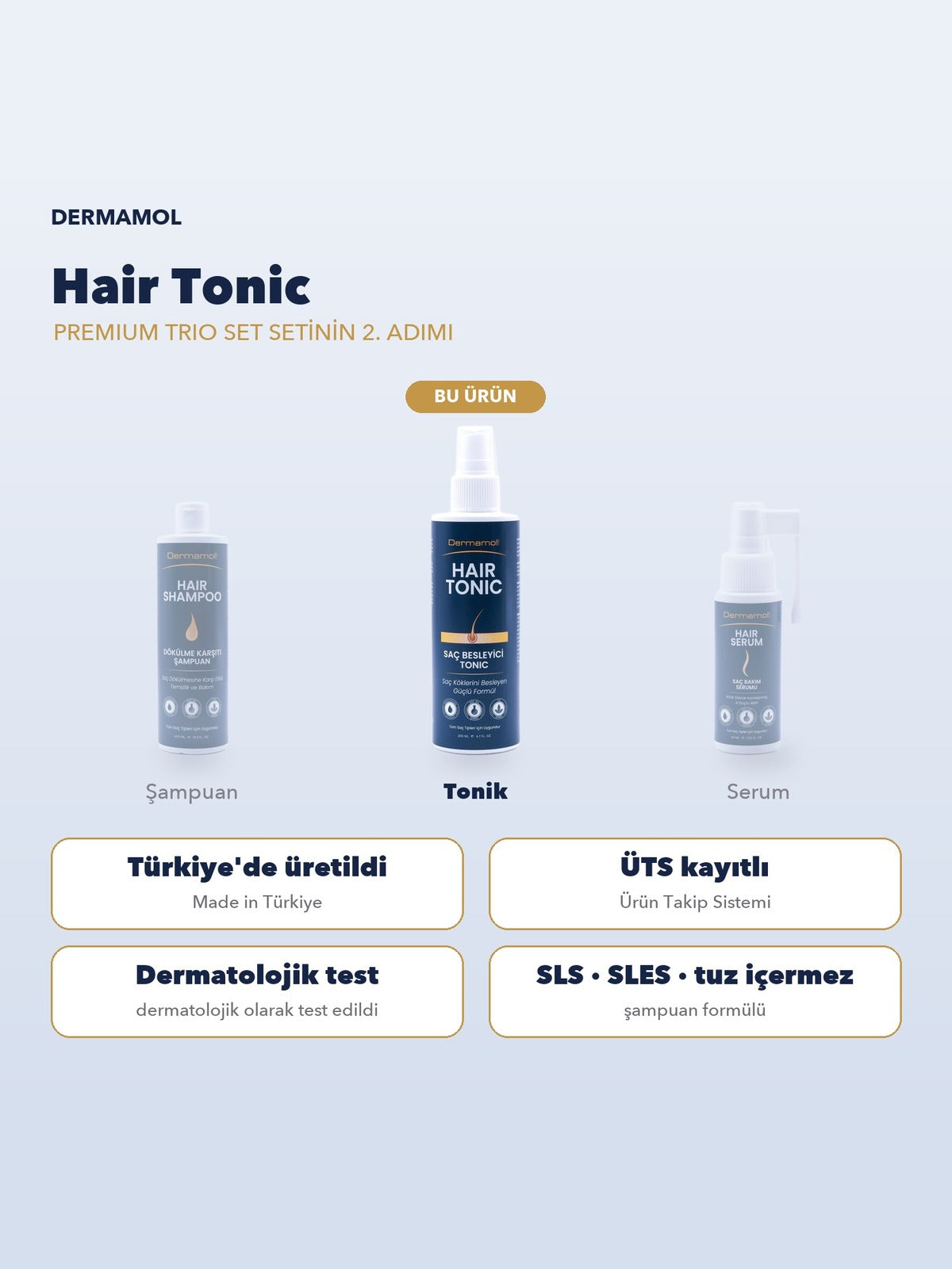 Dermamol Hair Tonic Saç Besleyici Tonik 200 ml Capixyl AnaGain Kafein Biotin Durulanmayan